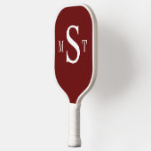 Red White Monogram op maat Pickleball Paddle (Links)