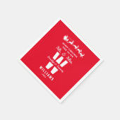 Red White Monogram Pas getrouwd Mr. en Mrs. Servet (Hoek)