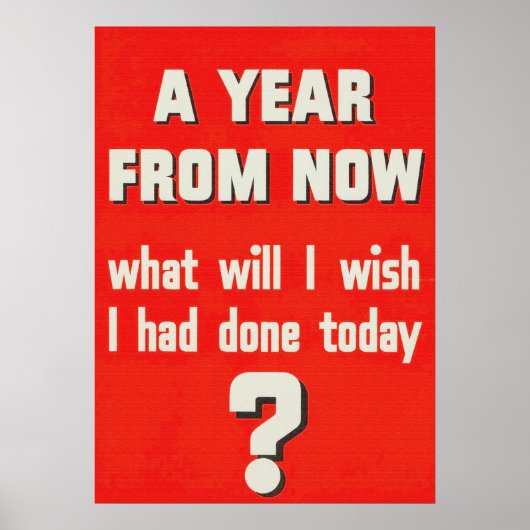 Red White  Motivatie Inspirerend Citaat Poster (Voorkant)