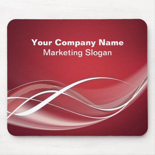 Red White Mousepad Sjabloon Muismat (Voorkant)