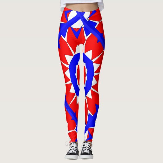 Red White N Blue Leggings (Voorkant)