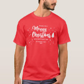 Red White Naam niet fotofamilie Merry Kerstry T-shirt (Voorkant)
