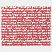 Red White Nautical Lifebuoy Lifebelts Boat Fleece Deken (Voorkant (Horizontaal))