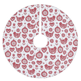 Red White Nordic Bird Bulb Kerstmis Kerstboom Rok