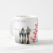 Red White Oh wat een feestelijke foto Koffiemok (Voorkant links)