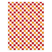 Red White Orange Checkered Pattern Design  Tafelkleed (Voorkant)
