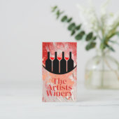 Red White Paint | Wine Bottles Logo Visitekaartje (Staand voorkant)