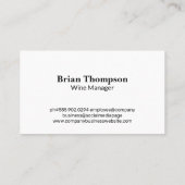 Red White Paint | Wine Bottles Logo Visitekaartje (Achterkant)