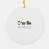 Red White Papillon Heart gepersonaliseerd Keramisch Ornament (Achterkant)