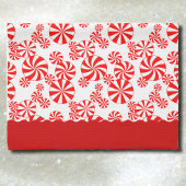Red White Pepemint Holiday Pattern Kitchen Towel Theedoek