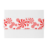 Red White Peppermint Pattern Editable Uitnodigingen Wikkel (Achterkant Voorbeeld)