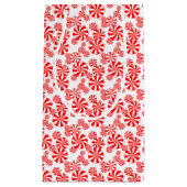 Red White Peppermint Snoep Holdiay Patroon Klein Cadeauzakje (Voorkant)