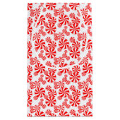 Red White Peppermint Snoep Patroon bewerkbaar Klein Cadeauzakje (Achterkant)