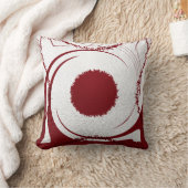 Red White Pillow abstract Kussen (Deken)