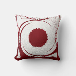 Red White Pillow abstract Kussen