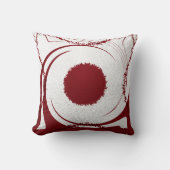 Red White Pillow abstract Kussen (Voorkant)