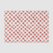 Red White Plaid Stripes Christmas Tissuepapier (Voorkant)