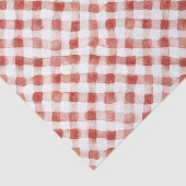 Red White Plaid Stripes Christmas Tissuepapier (Detail)