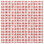 Red White Plaid Stripes Stof (Close Up)