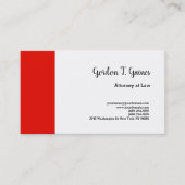 Red White Plain Professional Attorney Visitekaartje (Voorkant)