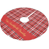 Red White Plays Familienaam Aangepast kerstfeest Kerstboom Rok (Gekanteld)