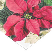 Red & White Poinsettia Holiday Table Runner Korte Tafelloper (Hoek)