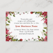 Red White Poinsettia Lijst Vakantie Korting (Achterkant)