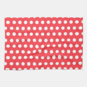 Red White Polka Dot Kitchen Towel Theedoek (Horizontaal)