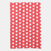 Red White Polka Dot Kitchen Towel Theedoek (Verticaal)