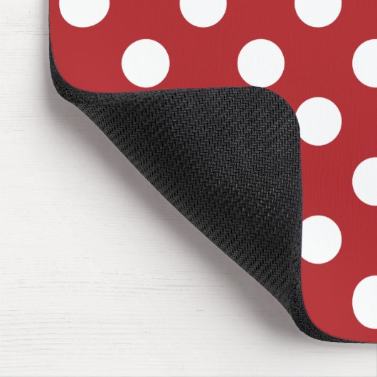 Red White Polka Dot Muismat (Hoek)