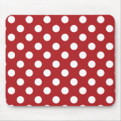 Red White Polka Dot Muismat (Voorkant)