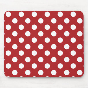 Red White Polka Dot Muismat