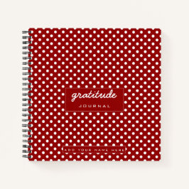 Red White Polka Dot patroon Gratitude Journal Notitieboek