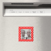 Red White Polka Dot Photo Lijst Magnet (Insitu (Vaatwasser))
