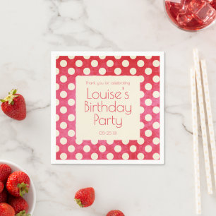Red White Polka Dot Servet