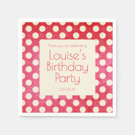 Red White Polka Dot Servet