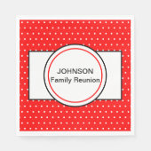 Red White Polka Dots Family Reunion Servet (Voorkant)