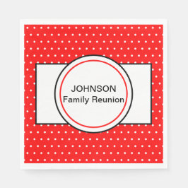 Red White Polka Dots Family Reunion Servet