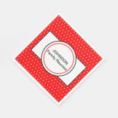 Red White Polka Dots Family Reunion Servet (Hoek)