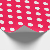 Red White Polka Dots kerstmis Rustige Sjabloon Cadeaupapier (Hoek)