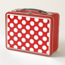 Red White Polka Dots Retro Pattern
