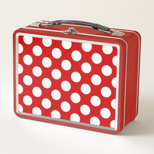 Red White Polka Dots Retro Pattern (Voorkant)