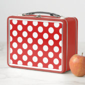 Red White Polka Dots Retro Pattern (In situ)