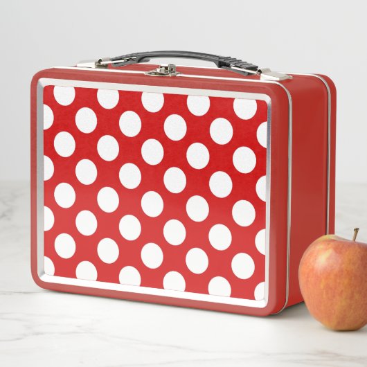 Red White Polka Dots Retro Pattern (In situ)