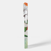 Red White Poppy iPhone Case Flowers - Schilderen (Achterkant / Links)