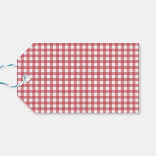 Red White Prettige feestdagen familiefoto Cadeaulabel (Achterkant Horizontaal)