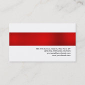 Red White Professional indrukwekkend Visitekaartje (Achterkant)