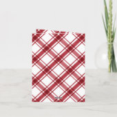 Red White Pset Folded Holiday Kaart (Achterkant)