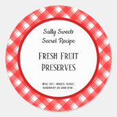 Red White Pset Retro Custom Canning Stickers (Voorkant)