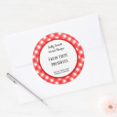 Red White Pset Retro Custom Canning Stickers (Envelop)